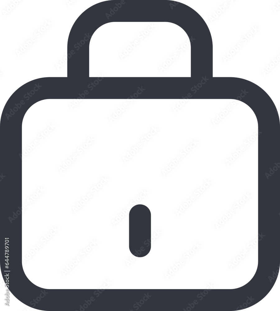 Canvas Prints line art padlock icon in flat style.