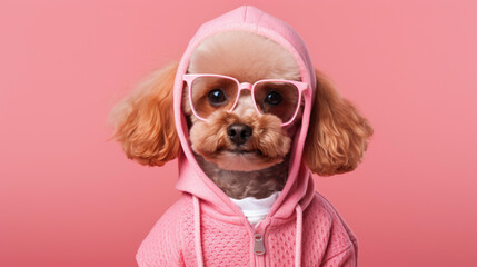 Doggy fashion: Pink Barbie costume on a playful pup