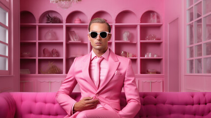 Charismatic man redefines fashion with Barbie influence