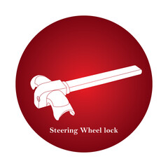 Steering wheel lock icon