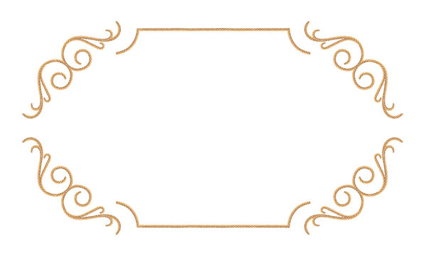 Rope in frame shape on white background