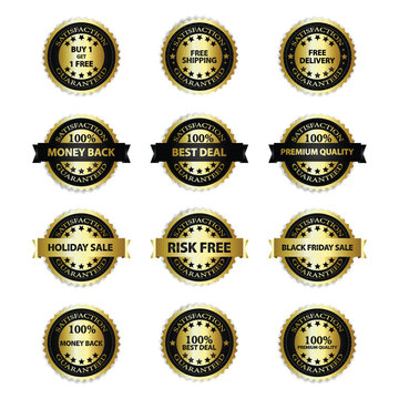 Set of Luxury badges and labels premium quality product