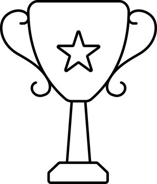 recommend clip art: Star Trophy Cup Icon In Line Art.