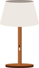 Table Or Desk Lamp Icon In Gray And Brown Color.