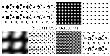 Set of seamless pattern Abstract ornament for designer wallpaper, prints. The texture of culture. Vector