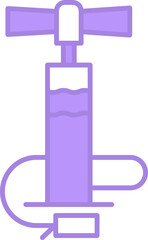 Illustration of Cycle Air Pump Icon in Flat Style.