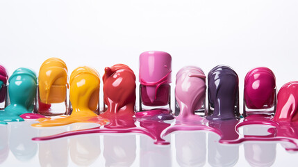 nail polish isolated on white. Generative Ai