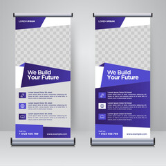 Corporate rollup or X banner design template