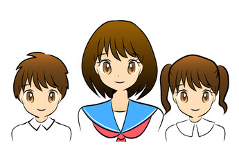 Manga brother and sisters