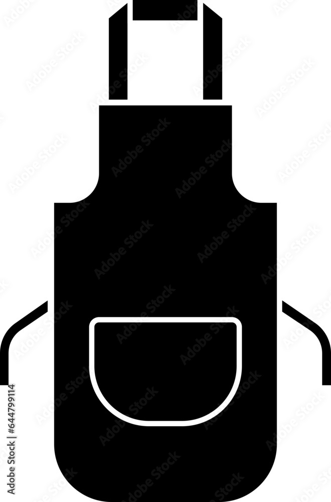 Poster apron icon in glyph style.