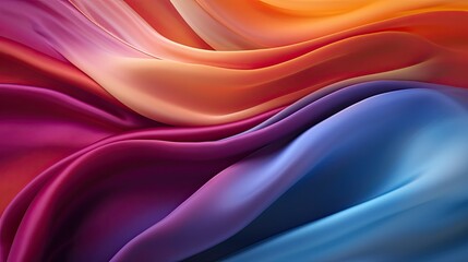 colorful silk fabric background - generative ai