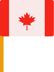 Fototapeta na wymiar Canada Flag Icon Or Symbol In Flat Style.