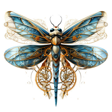 Watercolor dragonfly T-shirt Design, a dragonfly with wings that mimic the patterns of intricate, Generative Ai
