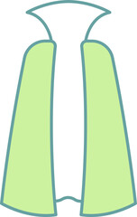 Illustration of Cape Or Cloak Icon in Flat Style.