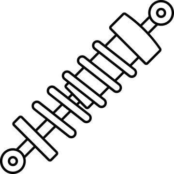 recommend clip art: Suspension Shock absorber Icon In Line Art.