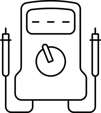 black multimeter measuring electrical current clip art preview