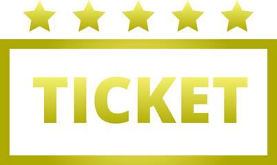 Green Color Ticket Icon In Flat Style.