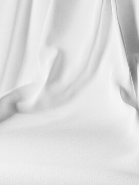3d rendering of white fabric background for product advertisement. 3d illustration.