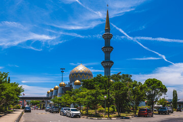 Sabah State Mosque located at Sembulan roundabout in Kota Kinabalu, Sabah, East Malaysia
