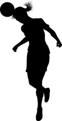 Female Soccer Football Player Woman Silhouette