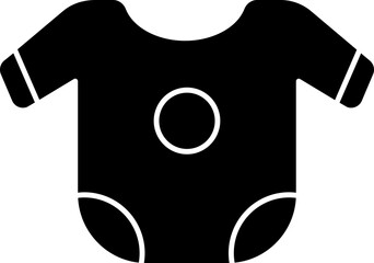 Kids Onesie Icon In B&W Color.