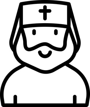 recommend clip art: Catholic Priest Icon in Black Outline.