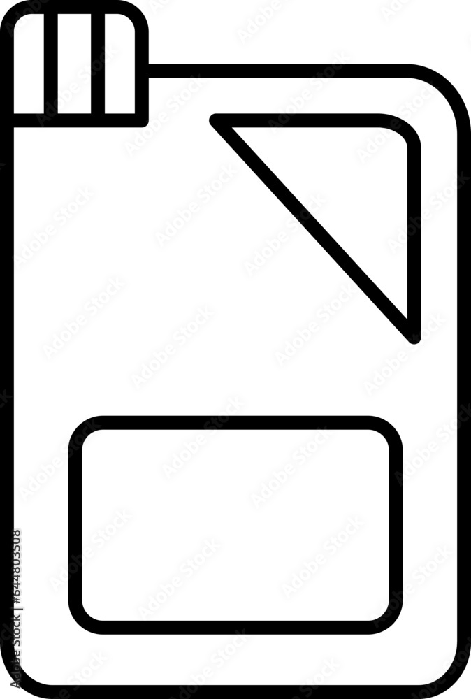 Poster canister icon or symbol in black line art.