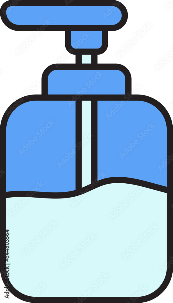 Canvas Prints Pump Bottle Icon In Blue Color.