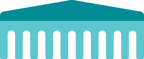 Illustration of Comb Icon in Blue Color.