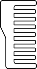 Vector Illustration of Wide Tooth Comb Icon in Line Art.