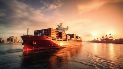 Transportation and logistics. Global business logistics import export and container cargo freight ship, cargo plane, transportation industry concept.