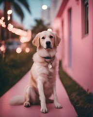 aesthetic photo of a dog. Images are generated using AI generative tools