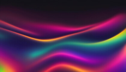 Obraz premium Colorful streamlined wave neon art background Generative AI