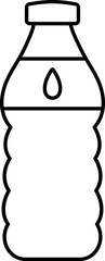 Linear Style Water Bottle Icon.