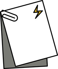 Attach Paper Icon In Gray And White Color.