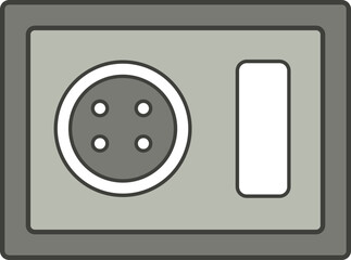 Switchboard Icon In Gray And White Color.