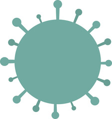 Coronavirus Element In Green Color.