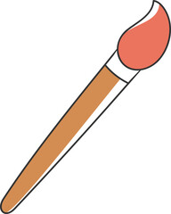 Paint Brush Element In Flat Style.