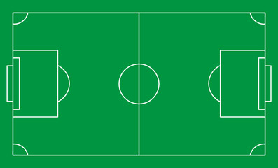 Top View Of Sports Court Icon In Green Color.