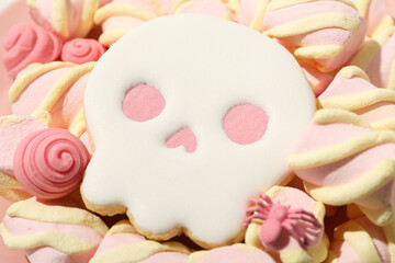 Delicious Halloween themed cookies. Pink Halloween concept