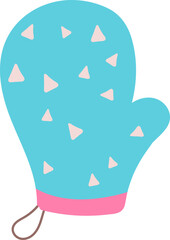 Mitten towel hand draw illustration