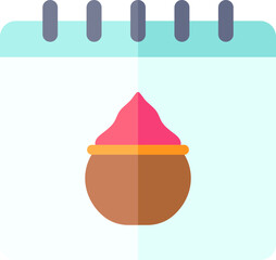 Colorful Illustration Of Calender Icon Or Symbol.