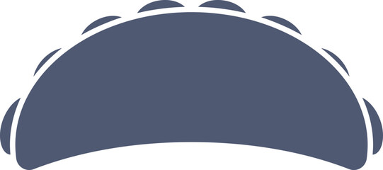 Indian Sweet (Gujia) Icon Or Symbol In Blue And White Color.