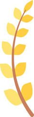 Illustration Of Wheat Ear Icon Or Symbol In Yellow And Brown Color.