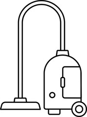 Vacuum Cleaner Icon In Outline Style.