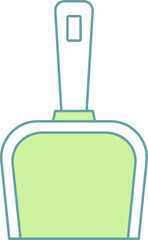 Obraz premium Isolated Dustpan Icon In Green And White Color.
