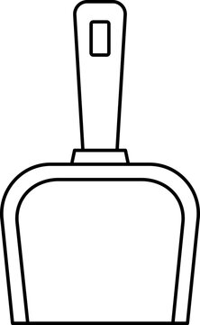 recommend clip art: Isolated Dustpan Icon In Black Line Art.