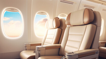 Fototapeta premium modern airplane interior