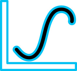 Stats Chart Icon In Flat Style.