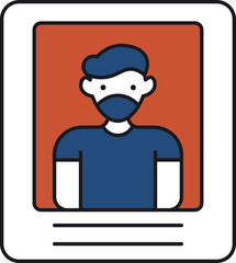 Colorful Suspect Icon.